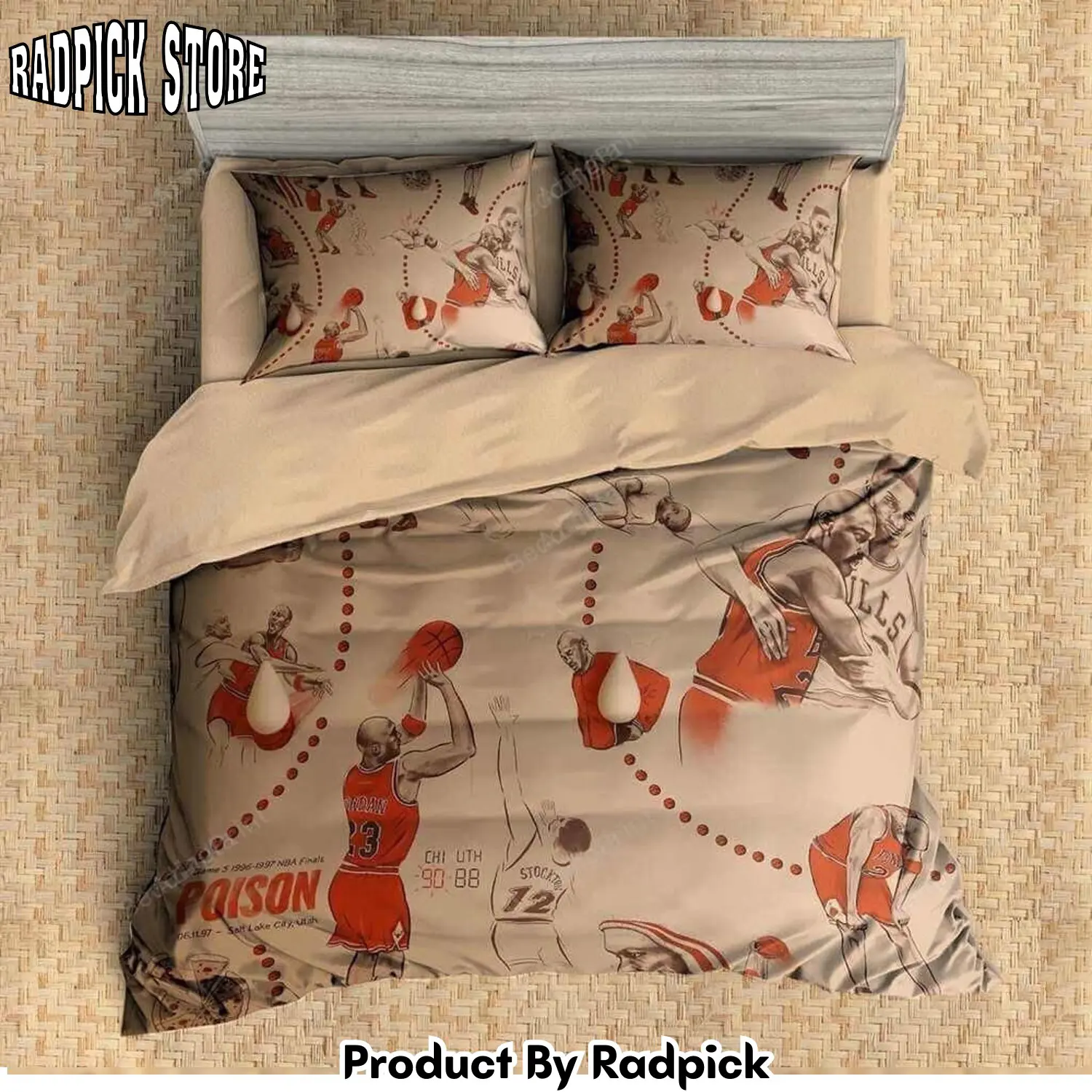 Radpick 3d michael jordan duvet cover bedding set rp3278955